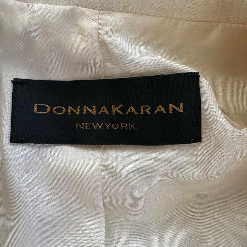 Vintage Donna Karan Ivory Custom Blazer and Trousers Set - Picture 2 of 3